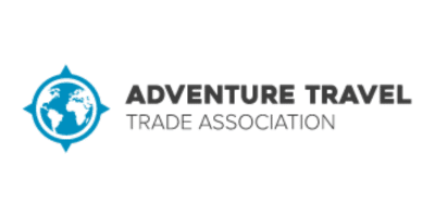 Logo for the "Adventure Travel Trade Association" where Zebulon is frequently invited to speak.