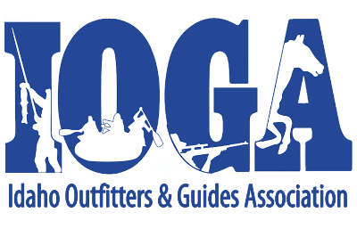 Logo for the "Idaho Outfitters & Guides Association" where Zebulon is frequently invited to speak.