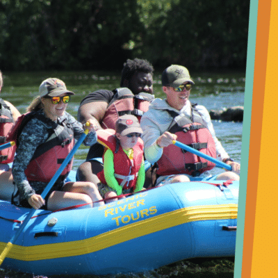 Zeb's family river rafting with Scenic River Tours in 2023's Year in Review.