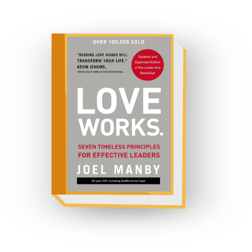 Stylized book graphic by Zebulon LLC showing "Love Works" front cover.