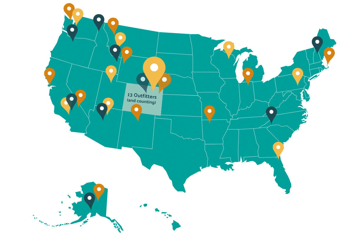 Zebulon_Client Map_June 2025 Map of the USA showing Zebulon's numerous consulting clients nationwide.