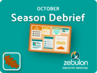 Calendar tile for Zebulon's October autumn Industry Briefing - the Season Debrief.